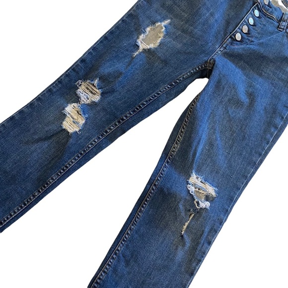 Free People Raw Hem Button Fly Jeans - Picture 4 of 8